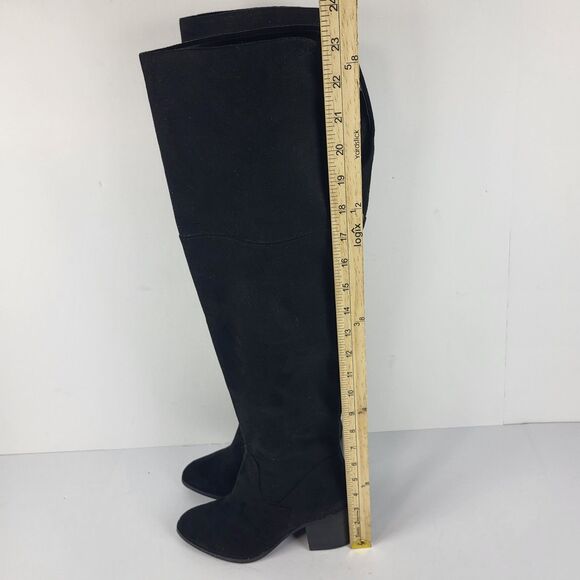 BP. Luke Over The Knee Tall Boots Black Faux Suede Size 6M - Picture 3 of 16